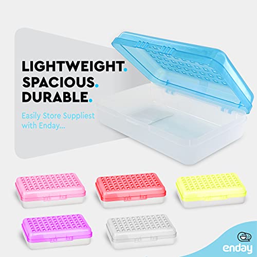Emraw Plastic Pencil Box Large Capacity Pencil Boxes – 6 Pack Assorted colors, pencil box Plastic Pencil Case Office Supplies Storage Organizer Box - By Enday - Image 3