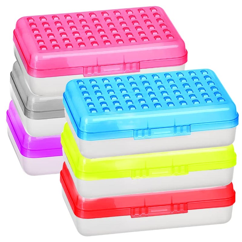 Emraw Plastic Pencil Box Large Capacity Pencil Boxes – 6 Pack Assorted colors, pencil box Plastic Pencil Case Office Supplies Storage Organizer Box - By Enday - Image 1