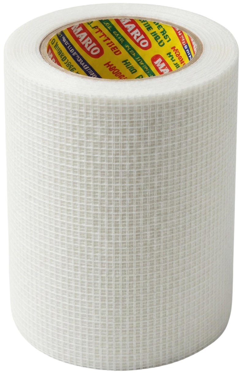 Mario Drywall Joint Tape 72mm (3 Inch) x 50M | Wide Self-Adhesive Fiberglass Mesh Tape for Drywall Crack Repair, Hole Patching & Joint Reinforcement | High-Strength Plaster Wall Repair Tape - Image 1