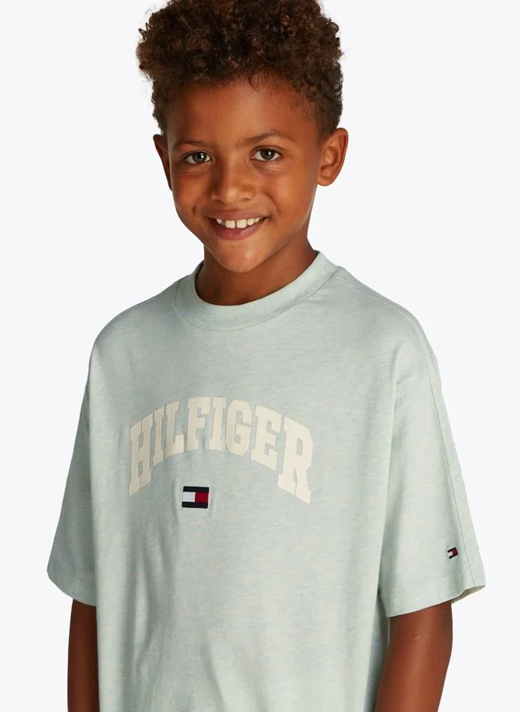 TOMMY HILFIGER Kids Logo Varsity Short Sleeve  T-Shirt