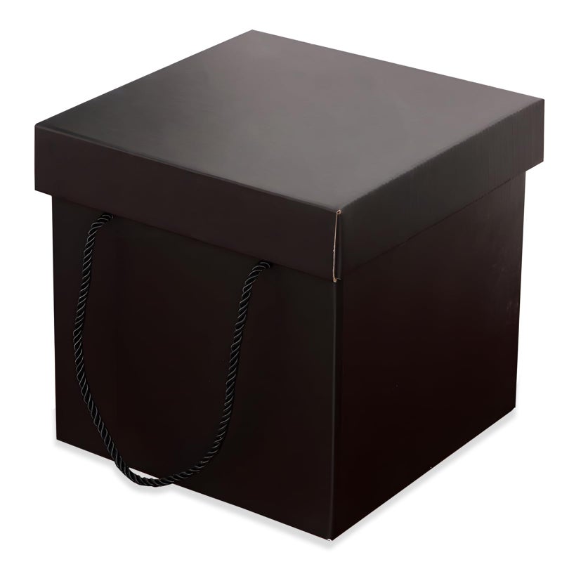 SCORYULE Extra Large Gift Box with Lids and Handle, 12.6" Black Collapsible Gift Box for Birthdays, Parties, Showers, Valentine's Day - Image 4