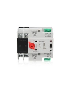 Dual Power Automatic Transfer Switch, 100A 220V 2P Mini ATS Dual Power Toggle Controlle, Din Rail Mounted Controller Electrical Type