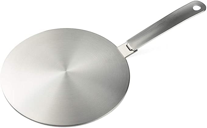 CozyKit Heat Diffuser Stainless Steel Induction Adapter Plate Removable Handle Coffee Milk Cookware Induction Hob Heat Cooking Diffuser for Electric Stove 5.5inch - Image 3