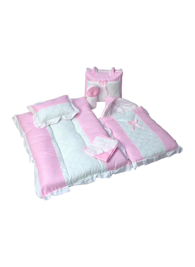 BABYCARA 6-Piece Set of Bed Sheet Baby House Diaper Bag Nursing Home  - Image 1