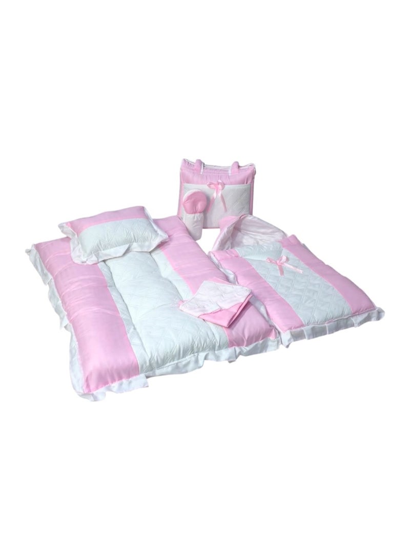 BABYCARA 6-Piece Set of Bed Sheet Baby House Diaper Bag Nursing Home  - Image 2
