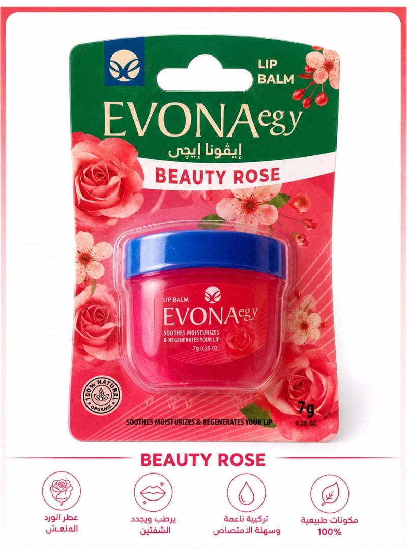 Rose-flavored lip balm 7 grams