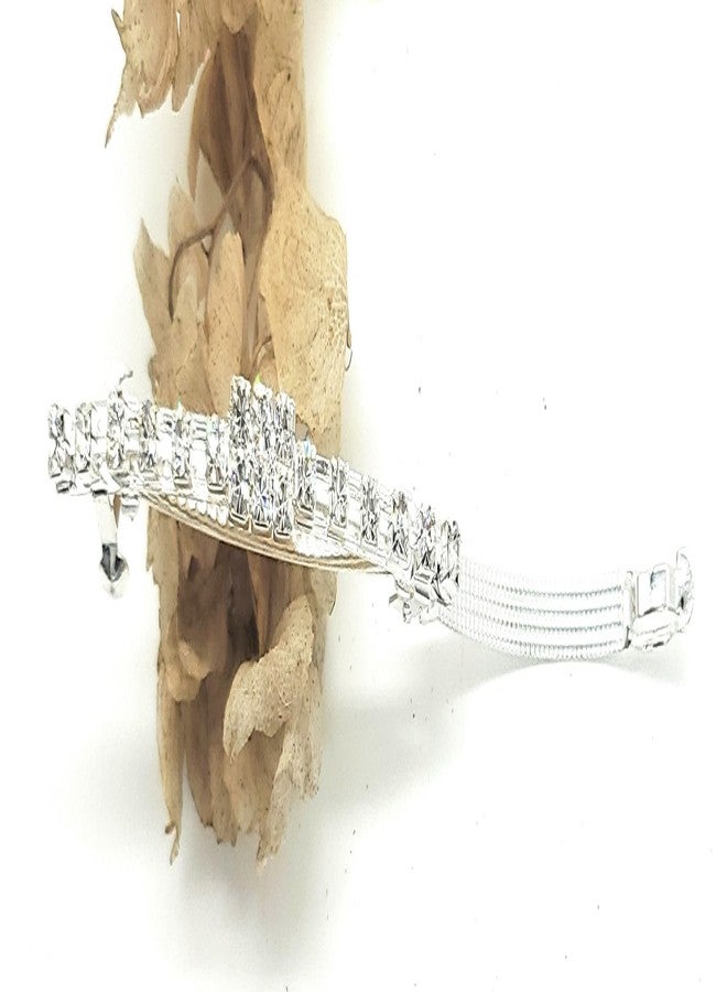 Good Hair Days 3" Crystal Rhinestone Barrette - Silver-Plated French Hair Clip with 6-Star Center Design - Elegant Hair Accessory for All Hair Types, Bridal, Wedding, Prom, Gifts - Image 3