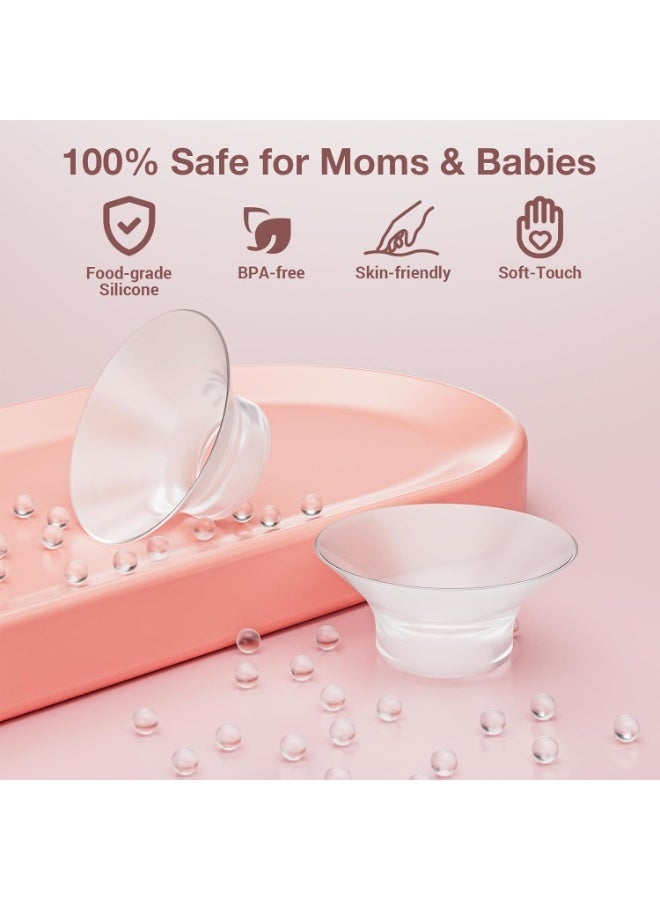 2 قطع من الحافة إدراج 15mm متوافق مع Momcozy M9 / M6 / M5 / S12 Pro / S9 Pro / V1 / V2,استبدال مضخة الثدي القابلة للارتداء, مجموعة إدراج حافة السيليكون الناعمة لدرع 15mm لمعظم المضخات - Image 5