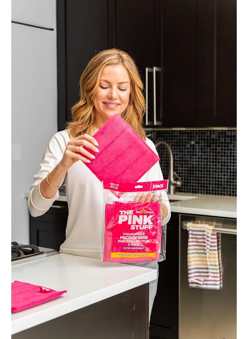 Star Drops The Pink Stuff The Miracle Microfibre Pad Collection Super Absorbent 3 Pack - Image 4