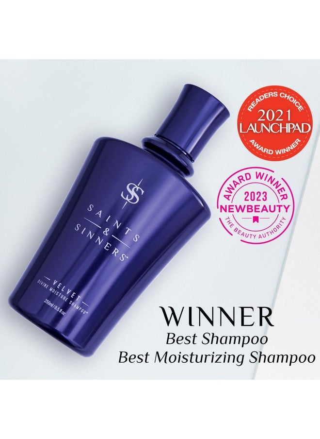 سينتس آند سينرز - شامبو Saints & Sinners Velvet Divine Moisture الحائز على جائزة للشعر الجاف والتالف والباهت والمصبوغ (8.5 أونصة) - Image 1