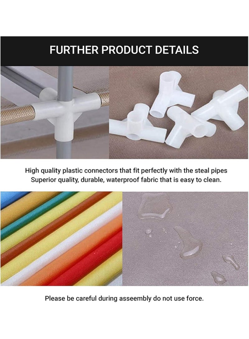 تراسل رف أحذية - خزانة رف أحذية مكونة من 12 طبقة سهلة التركيب، مقاومة للماء والغبار وخفيفة الوزن، خزانة أحذية ذات سعة كبيرة مع غطاء غبار - Image 4