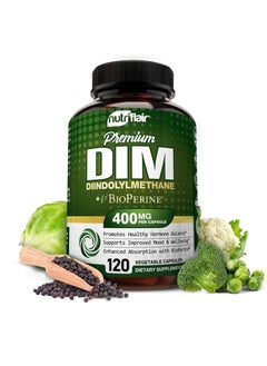 DIM Supplement 400mg with Bioperine, 120 Capsules