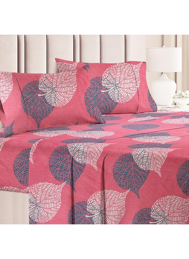 BSB HOME BSB HOME® Glace Cotton 180 TC Big Flower Printed Single Bedsheets with 1 King Size Pillow Cover, (60X90 Inches, 4 X 6 Feet)  - Image 1