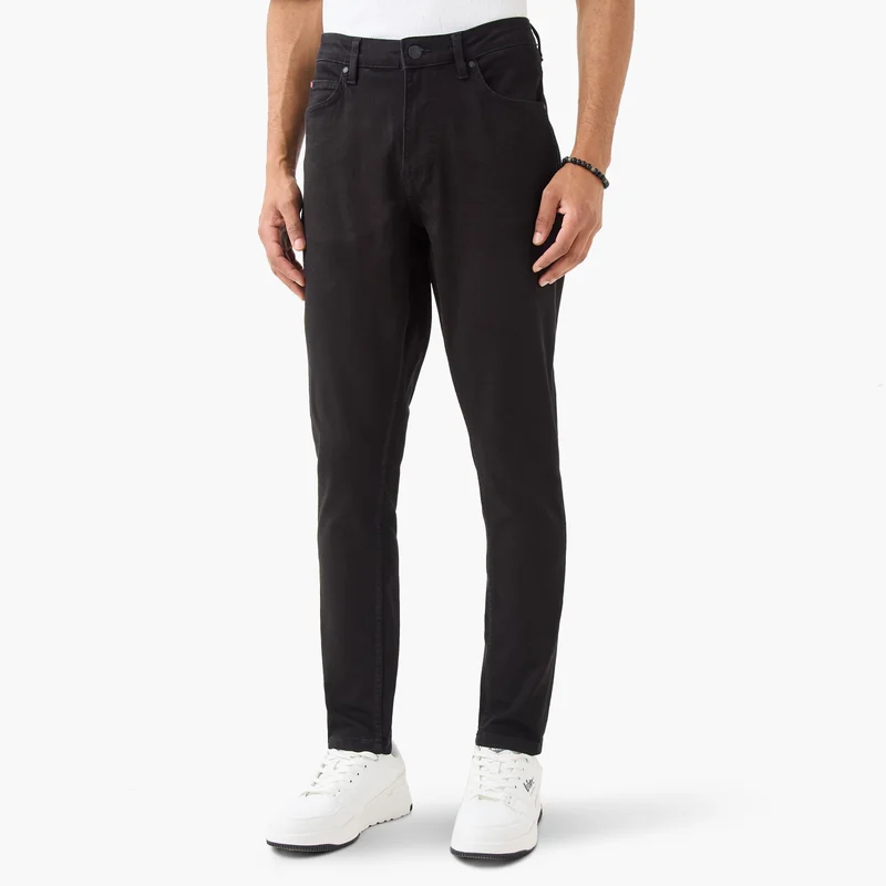 Lee Cooper Lee Cooper Skinny Fit Jeans with Button Closure and Pockets
