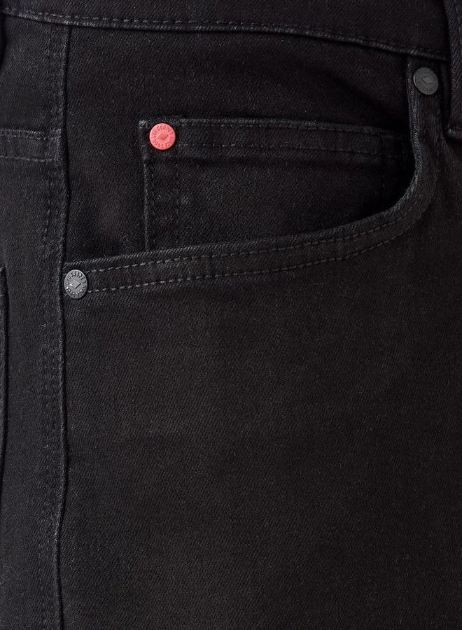 Lee Cooper Black Lee Cooper Skinny Fit Jeans with Button Closure and Pockets for Men | Best Price UAE