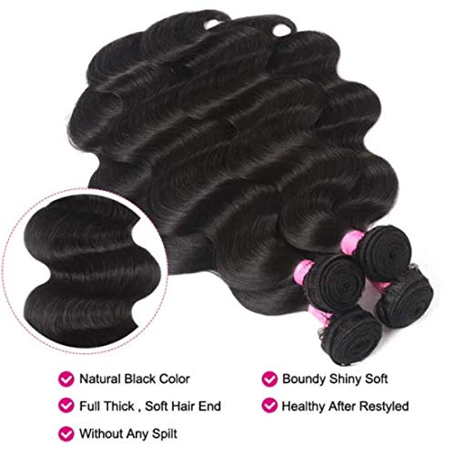 Unice Hair Brazilian Unprocessed Virgin Human Hair Weave Bundles 3pcs Body Wave Weft Extensions Natural Color 14 16 18 Inch - Image 4