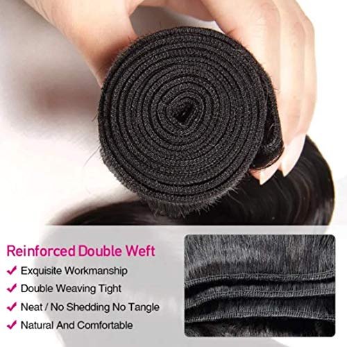 Unice Hair Brazilian Unprocessed Virgin Human Hair Weave Bundles 3pcs Body Wave Weft Extensions Natural Color 14 16 18 Inch - Image 3