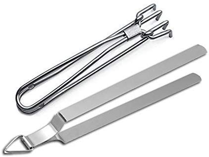 Choice Stainless Steel Chapati Roti Chimta with Pakkad Utensil Holder - Image 1