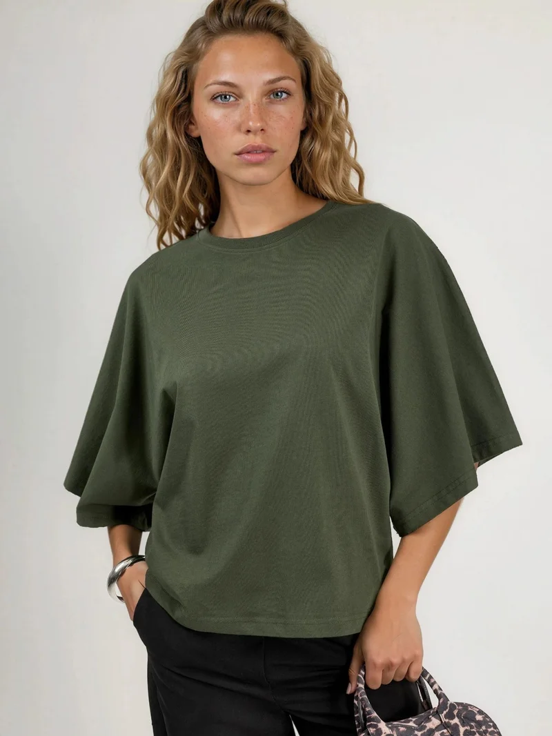 Busem BUSEM Oversized Ribbed Crew Neck T-Shirt