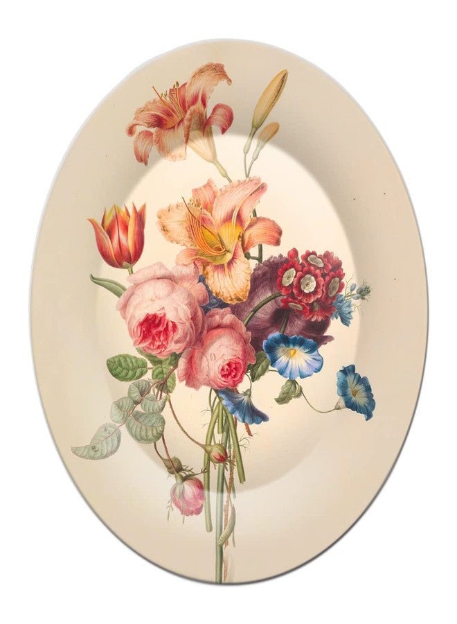 JIKRAA® Flower Bunch Ceramic Designer Plate/Platter With Stand, Decorative Plates for Living Room I 8 Inch - Image 2