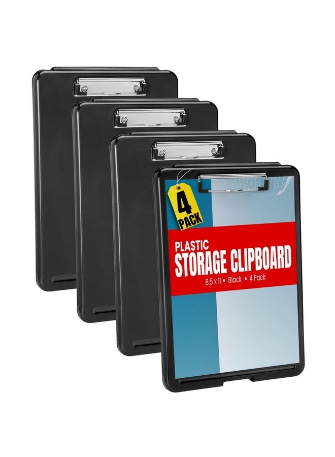 1InTheOffice Plastic Storage Clipboard Blackletter Size(4 Pack) - Image 1