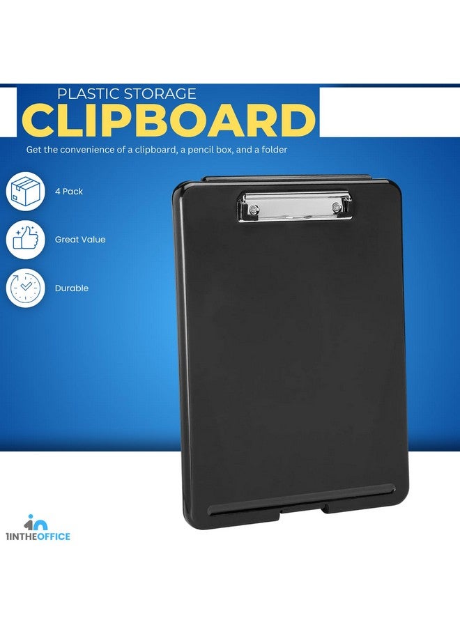 1InTheOffice Plastic Storage Clipboard Blackletter Size(4 Pack) - Image 2
