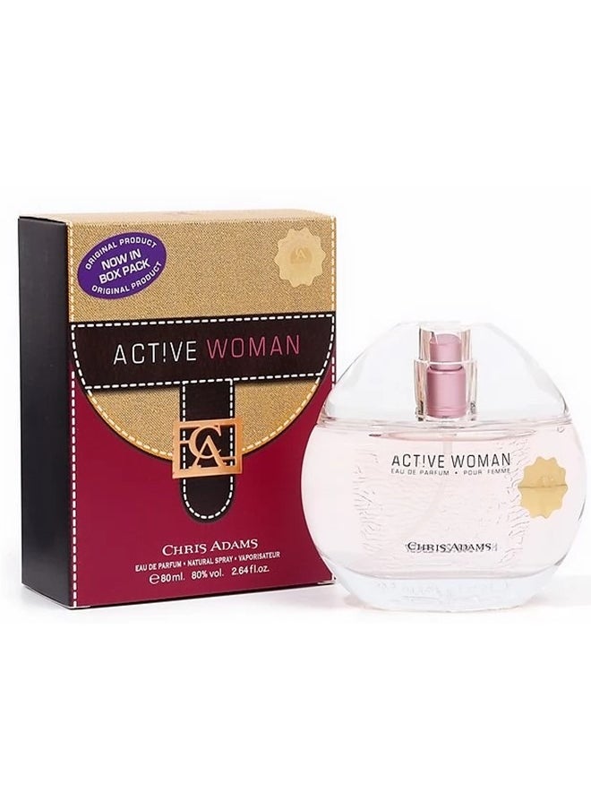 Chris Adams Active Woman Eau De Parfume 80 ML  - Image 1