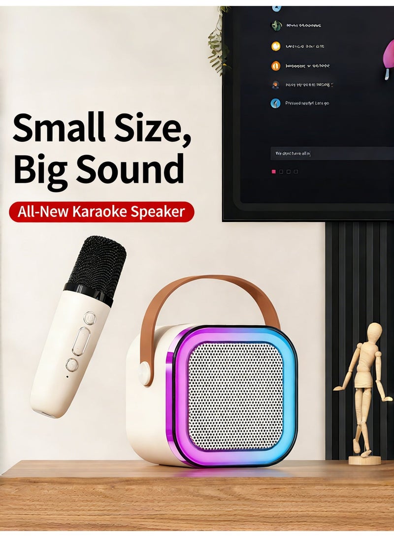 Portable Karaoke Machine with 2 Wireless Microphone Music Player Mini BT Speaker - Image 4