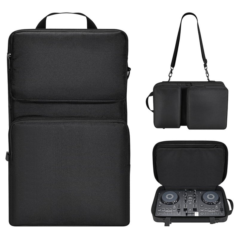 LaiMoney DJ Controller Case for AlphaTheta DDJFLX2 Hercules Inpulse 200200 MK2 Pioneer DDJ200 SmartPioneer DDJWeGO4K DJ Controller DJ Storage Travel Protective Carrying Bag with Shoulder Straps - Image 2