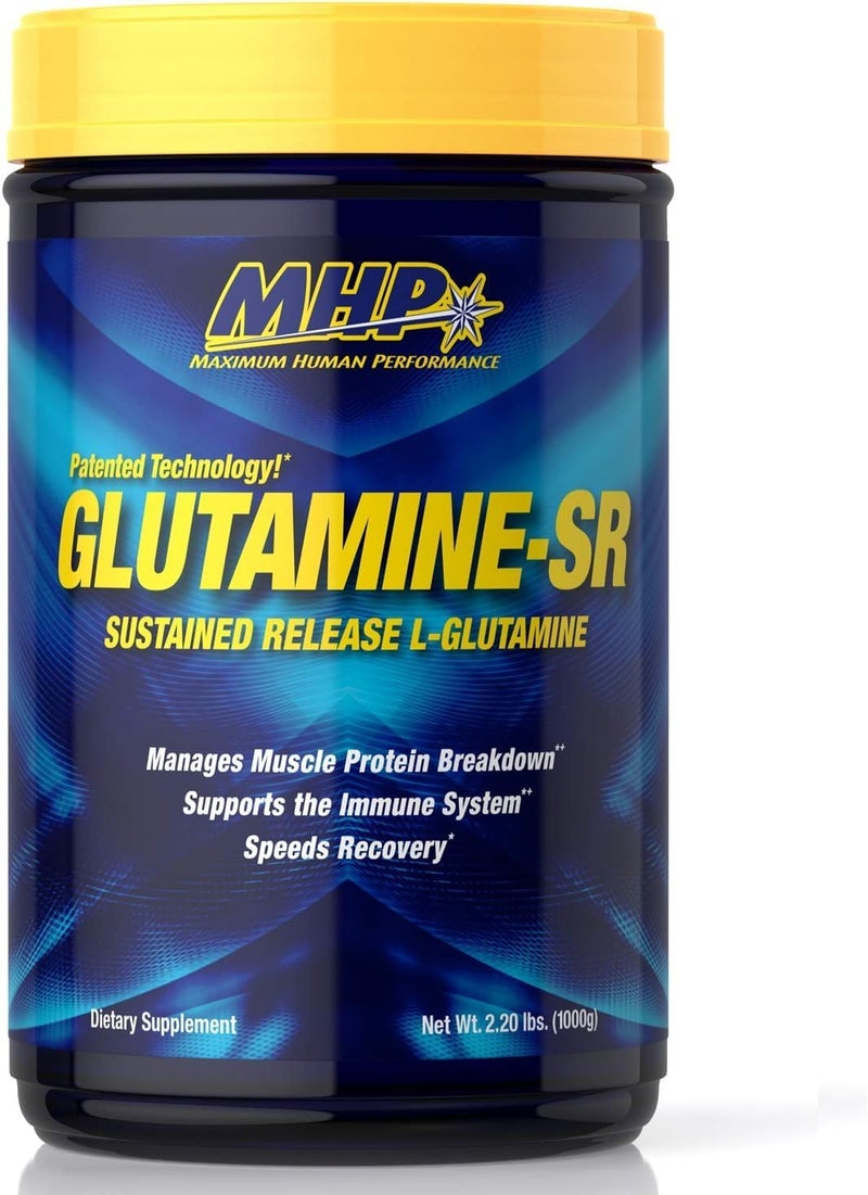 Maximum Human Performance MHP Glutamine SR Immune Health Muscle Recovery Support Muscle Mass Speed Recovery 160 Servings 22 Pound Pack of 1 - Image 1