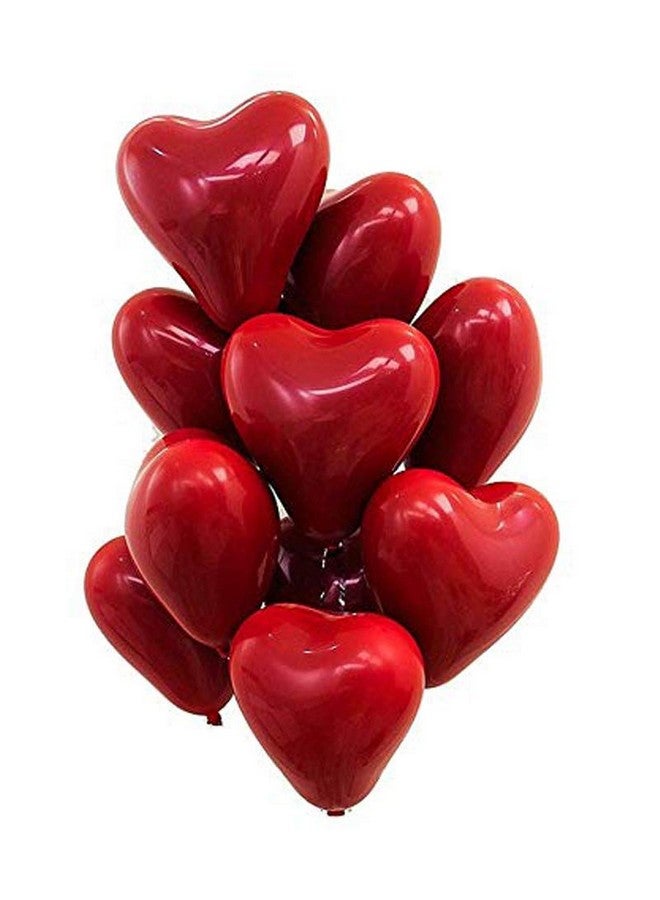 AnnoDeel 50pcs 10inch Red Heart Balloons, Red Heart thick Ruby Double Latex Balloons for Love Bride Wedding Valentine Day Party Decoration Supply - Image 5
