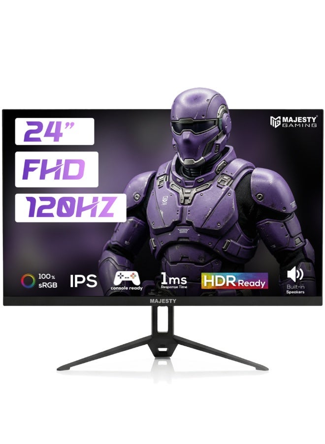 ماجيستي شاشة العاب 23.8 انش FHD 1920x1080 | IPS | 120Hz | 1ms | HDR | 100% sRGB | جي سينك وفري سينك | مكبرات صوت مدمجة | VGA وHDMI | فيسا - Image 1