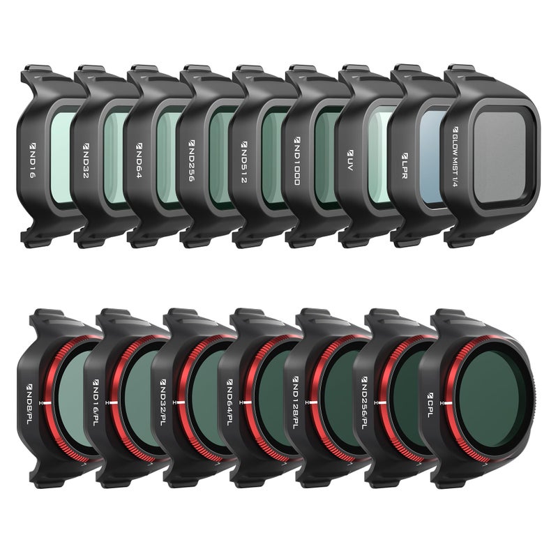 Freewell Mega 16Pack Filter Kit for DJI Mini 5 Pro with UV ND NDPL LPR Glow Mist 10Stop ND1000 CPL Haze Reduction Cinematic Filter Set for Aerial Photography - Image 2