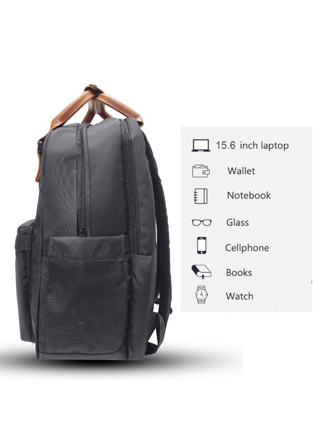 TRACK GRIP Backpack + Pouch - Grey | Laptop Backpack for Work & Travel | Lightweight Durable Backpack with Organized Storage | Comfortable Shoulder Straps | Everyday Carry Bag Set - Image 4