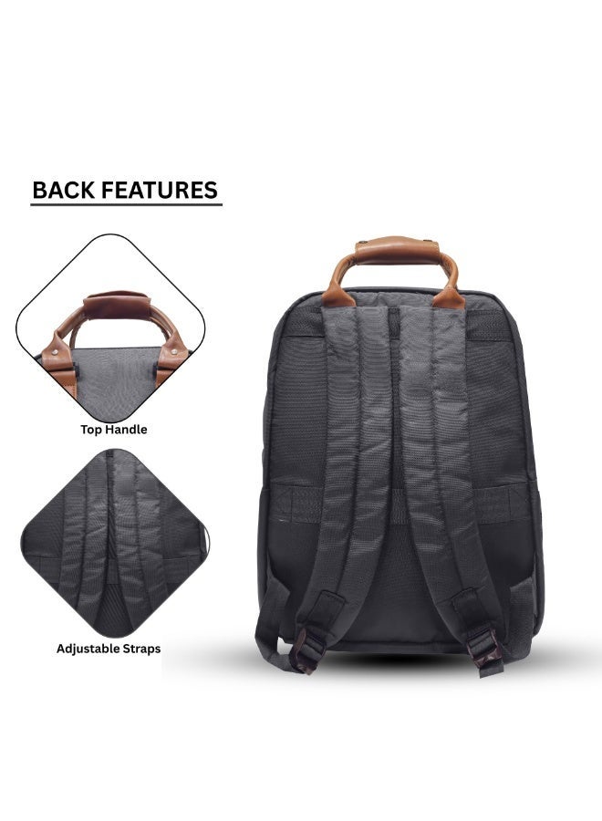 TRACK GRIP Backpack + Pouch - Grey | Laptop Backpack for Work & Travel | Lightweight Durable Backpack with Organized Storage | Comfortable Shoulder Straps | Everyday Carry Bag Set - Image 3