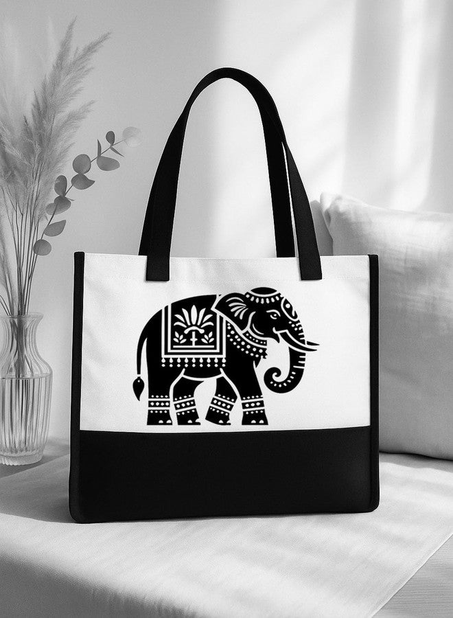 TrendoPrint Eco-Friendly Jute Tote Bag for Women | Reusable Shopping Bag with Sturdy Handles | Large Capacity Multipurpose Handbag for Grocery, Office, Travel & Daily Use (JB36) - Image 3