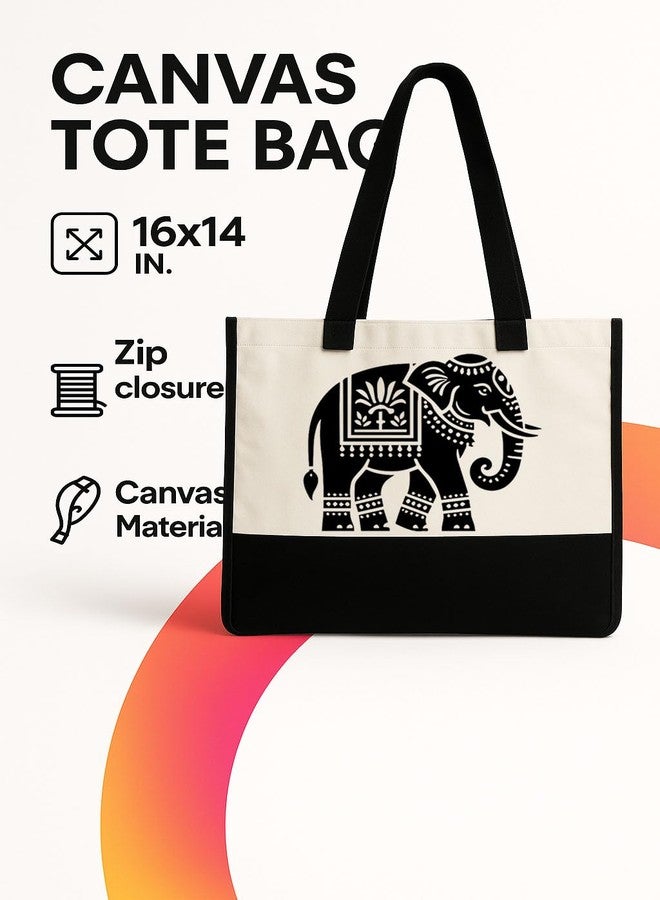 TrendoPrint Eco-Friendly Jute Tote Bag for Women | Reusable Shopping Bag with Sturdy Handles | Large Capacity Multipurpose Handbag for Grocery, Office, Travel & Daily Use (JB36) - Image 5