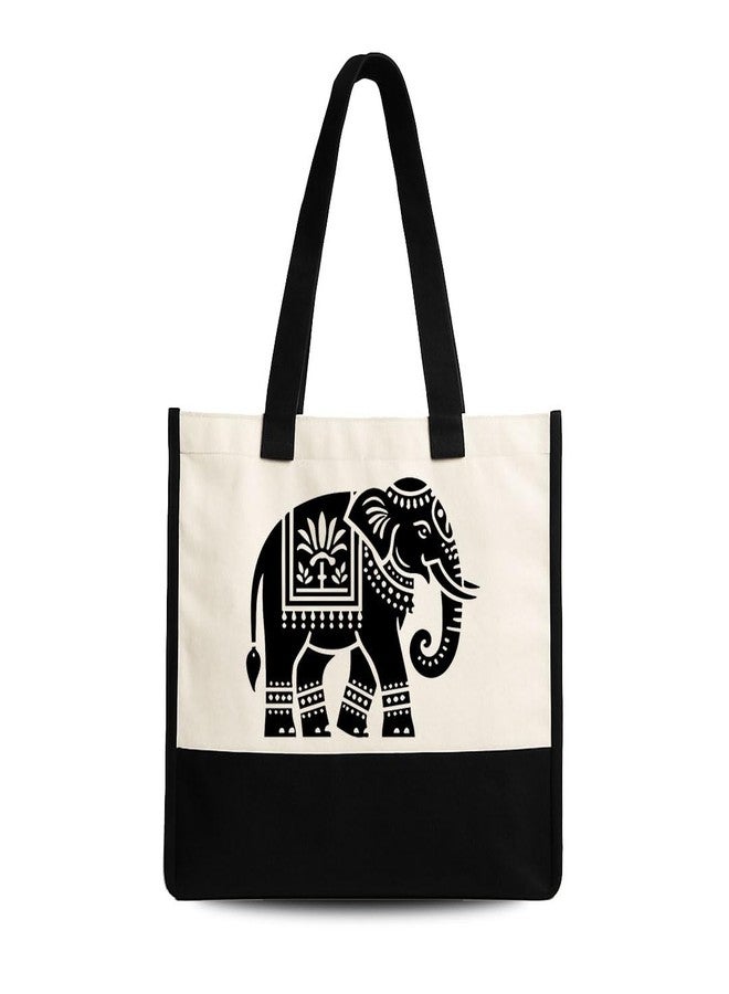 TrendoPrint Eco-Friendly Jute Tote Bag for Women | Reusable Shopping Bag with Sturdy Handles | Large Capacity Multipurpose Handbag for Grocery, Office, Travel & Daily Use (JB36) - Image 1