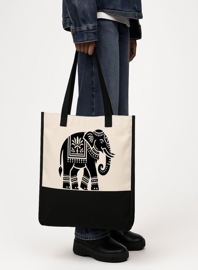 TrendoPrint Eco-Friendly Jute Tote Bag for Women | Reusable Shopping Bag with Sturdy Handles | Large Capacity Multipurpose Handbag for Grocery, Office, Travel & Daily Use (JB36) - Image 4