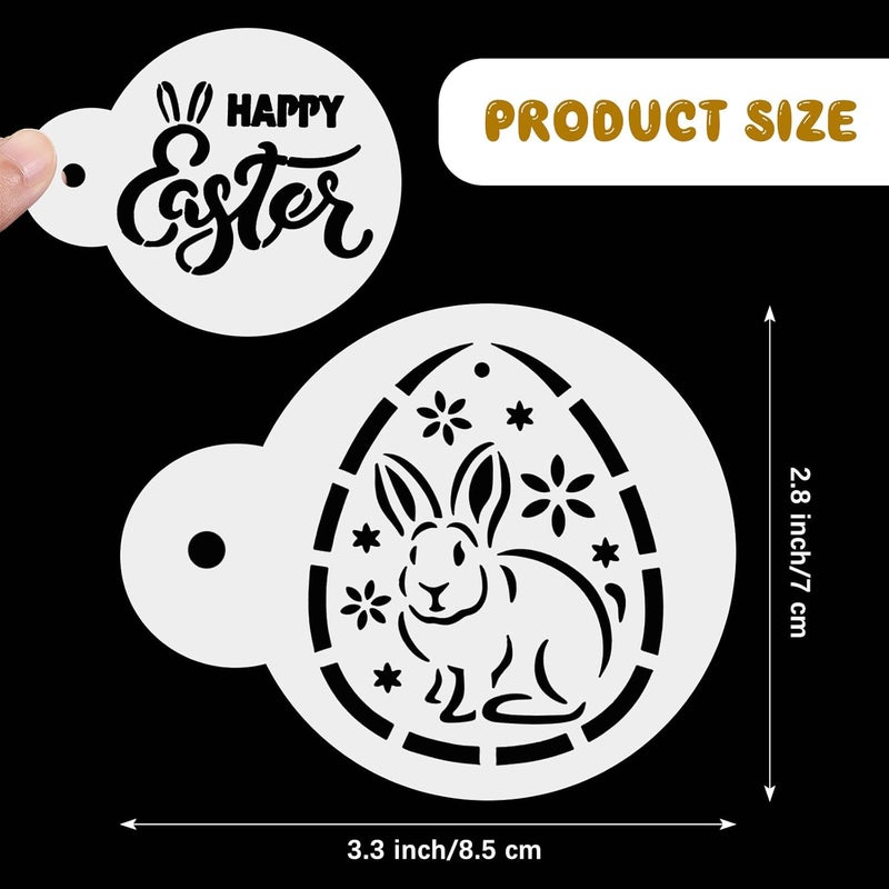 Epakh 30 Pieces Easter Cookie Stencils - Reusable Easter Stencils for Cookies, Cakes & More - Painting Stencil Set - Image 2