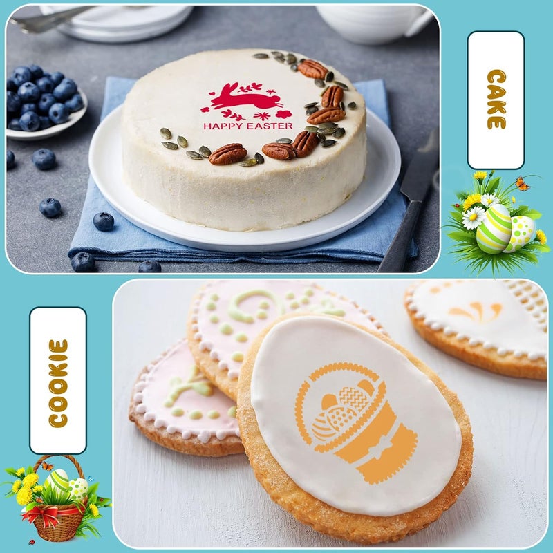 Epakh 30 Pieces Easter Cookie Stencils - Reusable Easter Stencils for Cookies, Cakes & More - Painting Stencil Set - Image 5