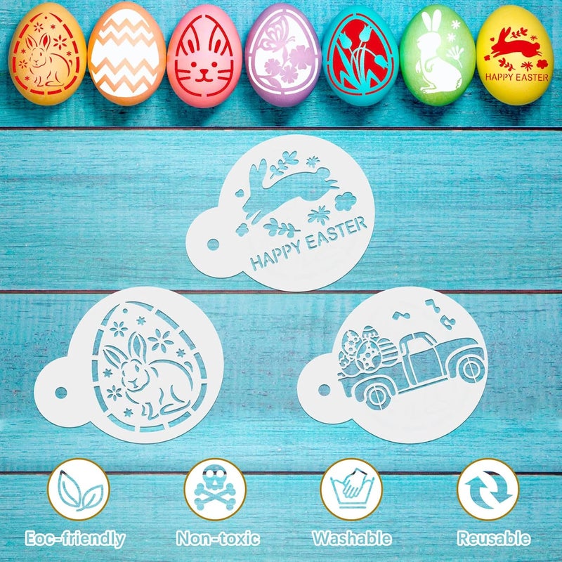Epakh 30 Pieces Easter Cookie Stencils - Reusable Easter Stencils for Cookies, Cakes & More - Painting Stencil Set - Image 3