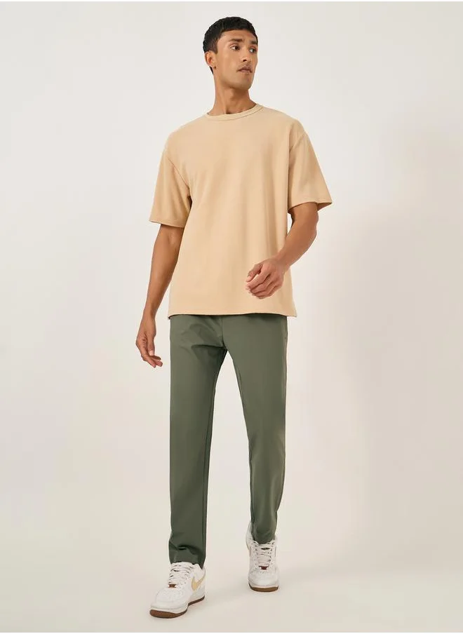 فورت كولينز Men Solid Drawstring Waist Regular Fit Pants