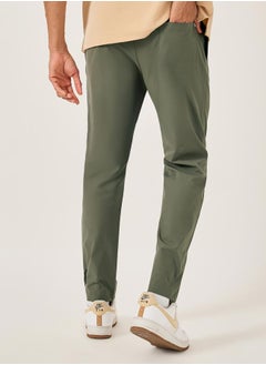 Fort Collins Men Solid Drawstring Waist Regular Fit Pants  - Image 4