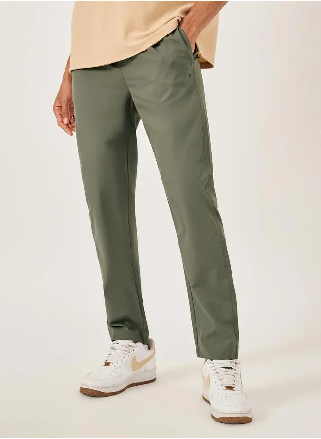 فورت كولينز Men Solid Drawstring Waist Regular Fit Pants