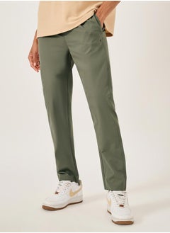 Fort Collins Men Solid Drawstring Waist Regular Fit Pants  - Image 1