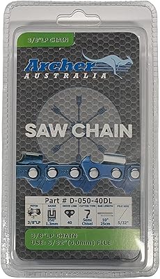 Archer Archer 10"  Chainsaw Saw Chain Remington RM-1015P, replaces Worx model WG309 Electric Pole Saw Pole, 3/8"LP .050 Gauge  - Image 1