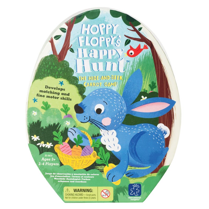 Educational Insights Hoppy Floppy's Happy Hunt - Preschool Board Games for 3 Year Olds, Color Matching Games for Toddlers 3-5, Kids' Fine Motor Game, Cute Preschool Learning Activities - Image 1