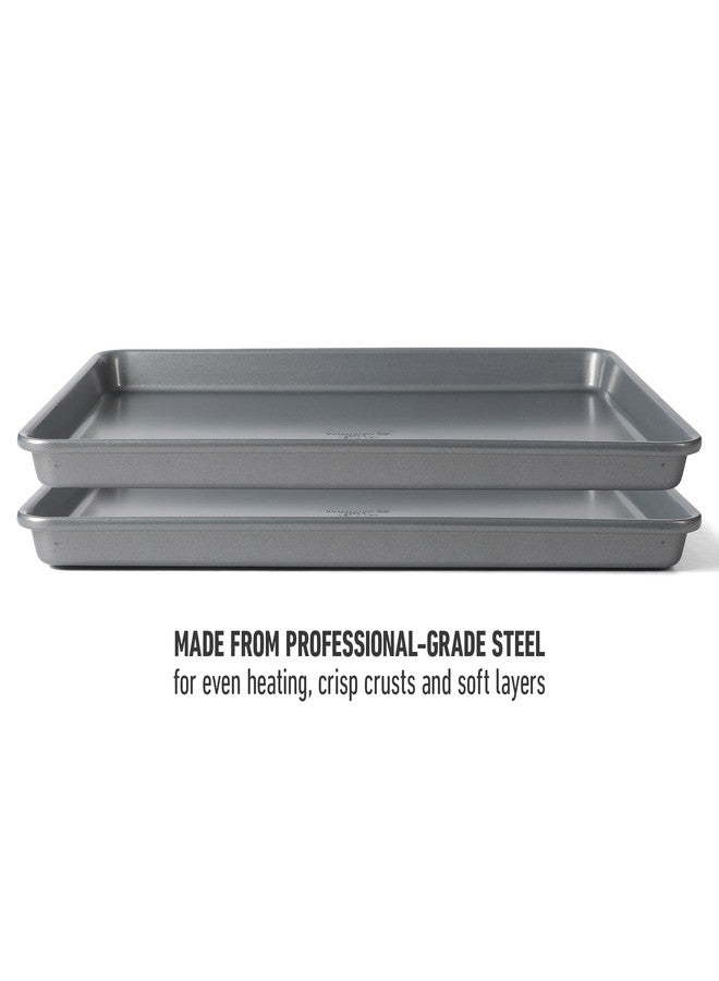 كالفالون صينية خبز غير لاصقة من كاليفالون تايتان ستيل كور، قطعتان، مقاس 12 × 17 بوصة - Image 3