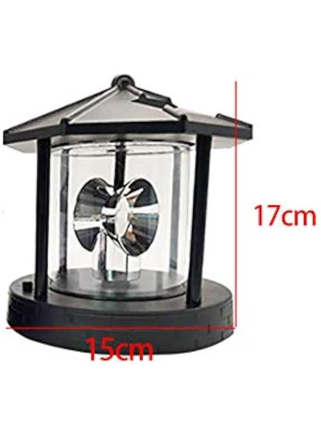 فانوس شمسي، فانوس يعمل بالطاقة الشمسية بتقنية LED مع مصباح إشارة دوار، مصباح خارجي مضاد للماء للتعليق، زينة للحديقة والفناء والأسوار. - Image 2